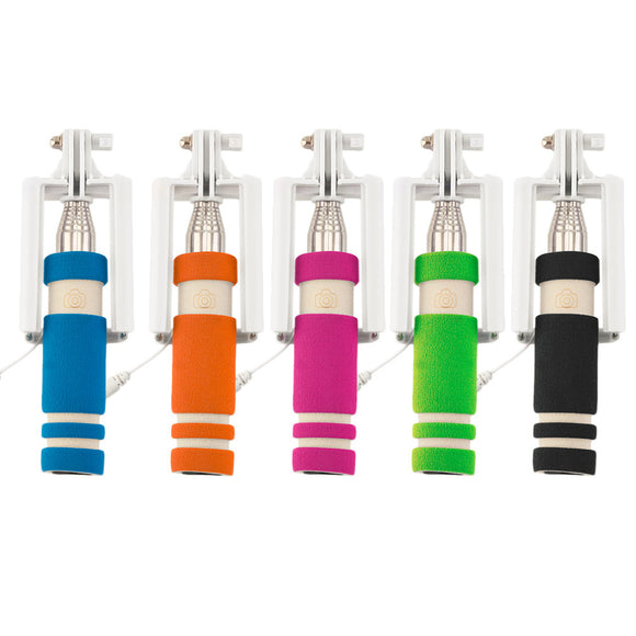 2017 New Arrival Mini Extendable Handheld Selfie Stick Wired Remote Shutter Monopod for Xiaomi Iphone Drop Shipping