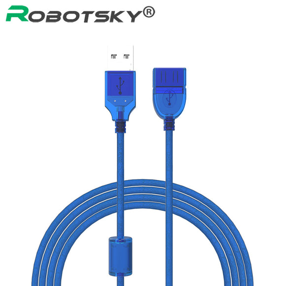 USB 2.0 Extension Cable Male to Female USB Cables Extend Cord With Magnetic Ring For Laptop Keyboard Camera Super Speed Extender